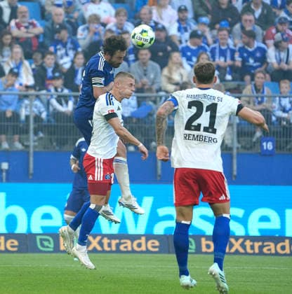 Photo: Thomas DELANEY vs. Miro MUHEIM, HSV Soccer Bundesliga, Friendly Match on Sun, Oct. 4, 2026, Hamburger SV vs. FC Copenhagen