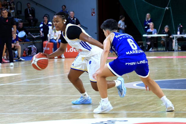 October 4, 2026, Germany, GER, DEU, Basketball, DBBL, 1st Bundesliga, Day 1, 2026–2027 Season, Berlin, ALBA Berlin vs. Marburg Oceane Monpierre ALBA Berlin 31, Ana Raimundo BC Marburg 6 nordphoto GmbH Engler Berlin Soemmeringhalle Berlin Germany Copyright: xNordphotox xEnglerx