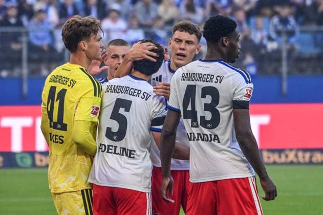 Fernando Dickes, Martin Adeline, Miro Muheim, Nicolai Remberg, Shafiq Nandja, HSV, Germany, Hamburg, Volksparkstadion, soccer, Bundesliga 1, friendly, Hamburger SV, FC Copenhagen