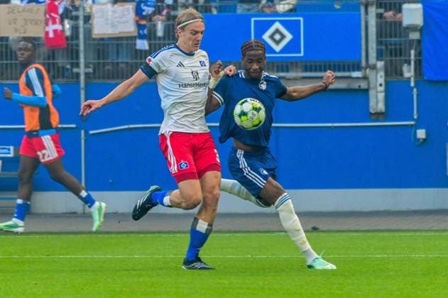 Sebastiaan Bornauw, HSV in Action 44, Geovanni Vianney Ndjee, Copenhagen, Germany, Hamburg, Volksparkstadion, Soccer, Bundesliga 1, Friendly, Hamburger SV vs. FC Copenhagen