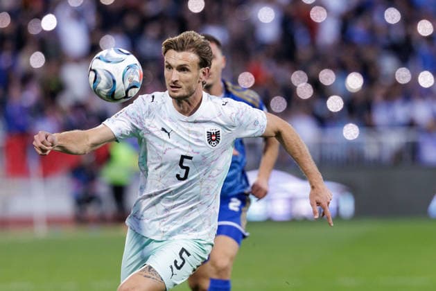 SOCCER - NL, KOS vs AUT PRISTINA,KOSOVO,04.OCT.26 - SOCCER - UEFA Nations League, OEFB international match, Länderspiel, Nationalmannschaft Kosovo vs Austria. Image shows Stefan Posch (AUT).  GEPAxpictures xArminxRauthner