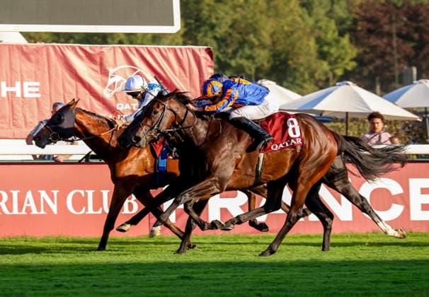October 4, 2026, Paris, USA: True Love (8) ridden by Ryan Moore wins the Qatar Prix De La Foret (Group 1) during Qatar Prix de lâ€⠢Arc de Triomphe Day at Longchamp Racecourse in Paris, France on October 4, 2026. Eclipse Sportswire CSM HORSE RACING 2026: Qatar Prix De Lâ€⠢Arc De Triomphe Day Longchamp OCT 04 - ZUMAcs17 20261004_faf_cs17_125 Copyright: xSandraxScherningx