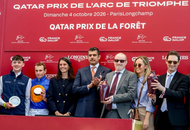 October 4, 2026, Paris, USA: True Love (8) ridden by Ryan Moore wins the Qatar Prix De La Foret (Group 1) during Qatar Prix de lâ€⠢Arc de Triomphe Day at Longchamp Racecourse in Paris, France on October 4, 2026. Eclipse Sportswire CSM HORSE RACING 2026: Qatar Prix De Lâ€⠢Arc De Triomphe Day Longchamp OCT 04 - ZUMAcs17 20261004_faf_cs17_130 Copyright: xSandraxScherningx