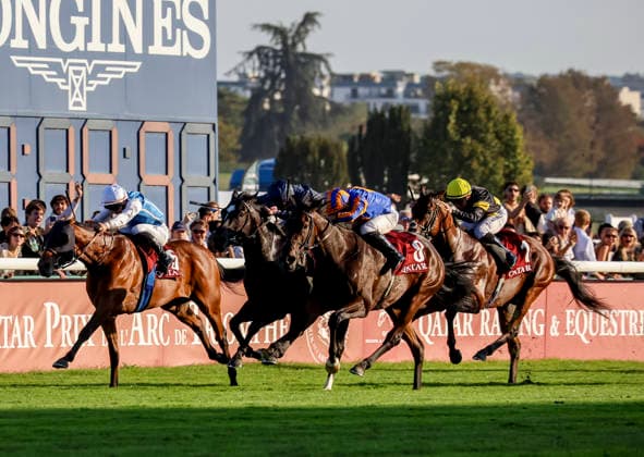 HORSE RACING 2026: Qatar Prix De LÃ¢â‚¬â ¢Arc De Triomphe Day Longchamp OCT 04 October 4, 2026, Paris, USA: True Love (8) ridden by Ryan Moore wins the Qatar Prix De La Foret (Group 1) during Qatar Prix de lÃ¢â‚¬â ¢Arc de Triomphe Day at Longchamp Racecourse in Paris, France on October 4, 2026. Sandra Scherning Eclipse Sportswire CSM(Credit Image: Â Sandra Scherning Cal Media) Paris USA EDITORIAL USE ONLY Copyright: xx ZUMA-20261004_faf_cs17_127.jpg SandraxScherningx csmphotothree530807