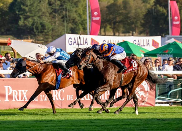 October 4, 2026, Paris, USA: True Love (8) ridden by Ryan Moore wins the Qatar Prix De La Foret (Group 1) during Qatar Prix de lâ€⠢Arc de Triomphe Day at Longchamp Racecourse in Paris, France on October 4, 2026. Eclipse Sportswire CSM Paris USA - ZUMAcs17 20261004_faf_cs17_124 Copyright: xSandraxScherningx