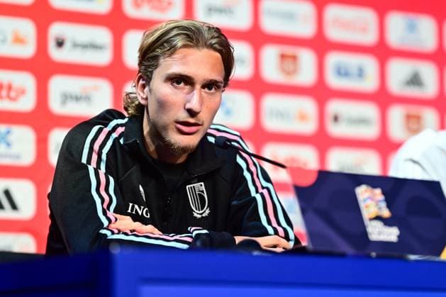 France v Belgium - UEFA Nations League 2026 Media Activities 04 10 2026 PARIS, FRANCE - OCTOBER 04 : Godts Mika forward of Belgium speaking with the media during a pre-match press conference, PK, Pressekonferenz ahead of the UEFA Nations League tournament league phase matchday 4 group A1 match between France and Belgium on October 4, 2026 in Paris, France, 04 10 2026 Paris France Copyright: xDexVoechtx-xKalutx