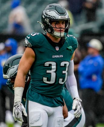 October 4, 2026, Philadelphia, Pa, USA: Oct 4, 2026; Philadelphia, PA, USA; Philadelphia Eagles cornerback Cooper DeJean (33) during warmups at Lincoln Financial Field. Mandatory Credit: -Cal Media Philadelphia USA - ZUMAcs17 20261004_faf_cs17_140 Copyright: xScottxSeriox