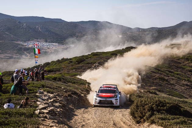 AUTO - WRC, Motorsport Rallye, WM - RALLY ITALIA SARDEGNA 2026 34 Pablo SARRAZIN, Yannick ROCHE, LANCIA Ypsilon HF, action during the 2026 Rally Italia Sardegna, 13th round of the 2026 WRC World Rally Car Championship, from October 1 to 4, 2026 at Alghero, Italy - AlgheroItaly  Copyright: xNikosxKatikisx