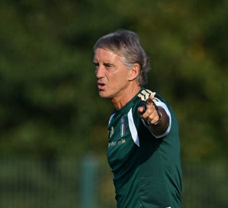 Ahead of Italy v Turkiye - UEFA Nations League BOLOGNA, ITALY - OCTOBER 04: Head coach of Italy Roberto Mancini in action during a training session ahead of the UEFA Nations League A Group 1 match between Italy and Turkiye at the Bologna FC Technical Centre near Bologna, Italy on October 4, 2026. Mustafa Yalcin Anadolu Bologna Italy. Editorial use only. Please get in touch for any other usage.  Copyright: x2026xAnadoluxMustafaxYalcinx