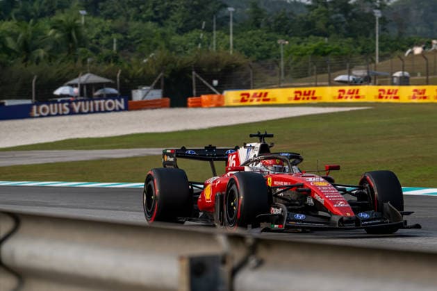 SEPANG, MALAYSIA: Charles Leclerc, racing for the Ferrari team during the 2026 Formula 1 Bahrain Grand Prix at the Sepang International Circuit in Sepang, Malaysia
