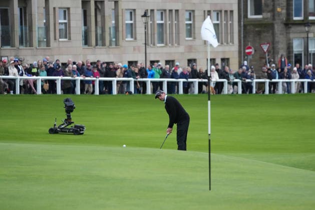 RECORD DATE NOT STATED 4th October 2026; Old Course at St Andrews, Mount Melville, Scotland; DP World Tour Golf, Alfred Dunhill Links Championship, Final Day; Casey Jarvis putts for eagle on the 18th hole AlecxBrown