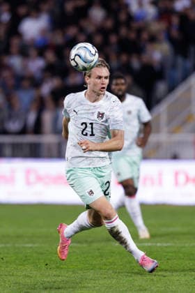 SOCCER - NL, KOS vs AUT PRISTINA,KOSOVO,04.OCT.26 - SOCCER - UEFA Nations League, OEFB international match, Länderspiel, Nationalmannschaft Kosovo vs Austria. Image shows Patrick Wimmer (AUT).  GEPAxpictures xArminxRauthner