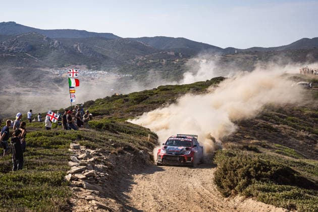 AUTO - WRC, Motorsport Rallye, WM - RALLY ITALIA SARDEGNA 2026 27 Gus GREENSMITH, Jonas ANDERSSON, TOYOTA GR Yaris, action during the 2026 Rally Italia Sardegna, 13th round of the 2026 WRC World Rally Car Championship, from October 1 to 4, 2026 at Alghero, Italy - AlgheroItaly  Copyright: xNikosxKatikisx