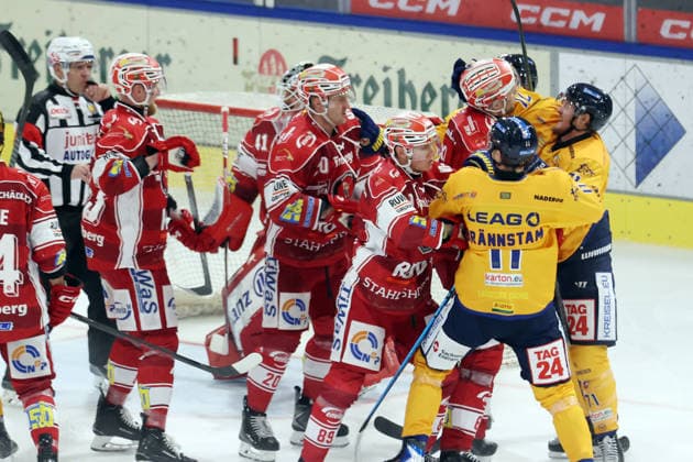 Sahnpark Crimmitschau, October 4, 2026; 2026–27 Season; Ice Hockey; 2nd Bundesliga; Regular Season; Game 6; Saxony Ice Arena; Saxony Derby; Eispiraten vs. Lausitzer Füchse; Minor scuffle at the start of the game; Crimmitschau, Saxony, Germany