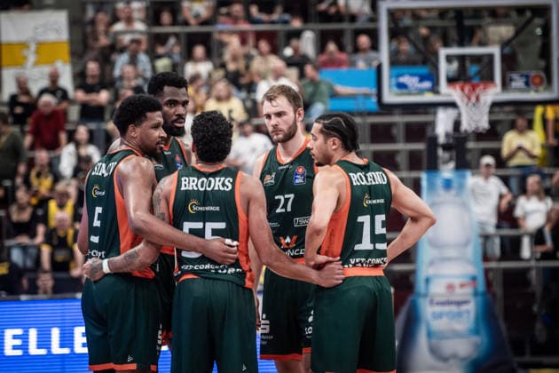 Moritz Krimmer, VET CONCEPT Gladiators Trier, 27, center, and Team GER, MHP Riesen Ludwigsburg vs. VET CONCEPT Gladiators Trier, Basketball Bundesliga, easycredit BBL, Matchday 4, 2026–2027 season, October 4, 2026, GER, MHP Riesen Ludwigsburg vs. VET CONCEPT Gladiators Trier, Basketball Bundesliga, easycredit BBL, Matchday 4, 2026–2027 season, October 4, 2026, Ludwigsburg Copyright: xSandyxDinkelackerx EP_SDR