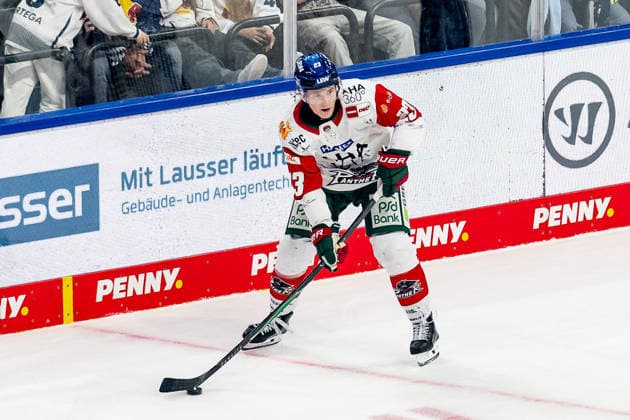 Jimmy Lambert, Augsburg Panthers, 23, GER, EHC Red Bull Munich vs. Augsburg Panthers, DEL, 2026–2027 season, Matchday 6, October 4, 2026. Photo: HMB Media, Franz Feiner Copyright: HMBxMedia FranzxFeiner