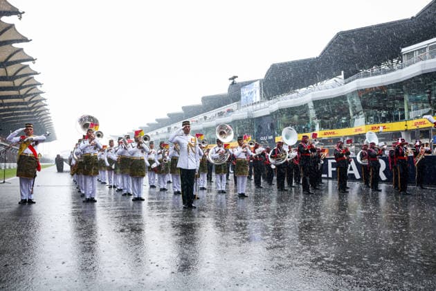 F1 - BAHRAIN GRAND PRIX IN MALAYSIA 2026 national anthem starting grid during the 2026 Formula 1 Bahrain Grand Prix in Malaysia, 16th round of the 2026 Formula One World Championship, WM, Weltmeisterschaft from October 2 to 4, 2026 on the Sepang International Circuit, in Sepang, Malaysia - SepangMalaysia Copyright: xANTONINxVINCENTx
