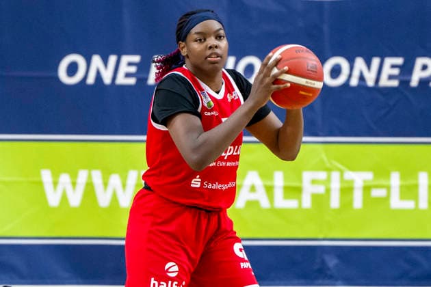 Toyota DBBL 2026–2027 HalFit Lions vs. TK Hannover, Halle an der Saale, Germany, October 4, 2026. Pictured: Khalis Cain, Halle an der Saale, swh Arena, Saxony-Anhalt, Germany