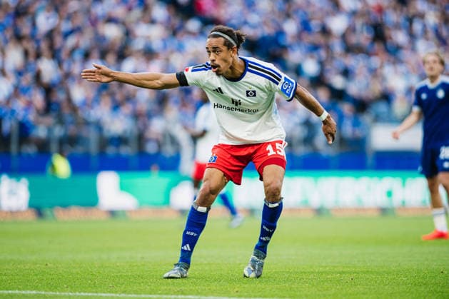 Friendly Match: Hamburger SV vs. FC Copenhagen, October 4, 2026; Yussuf Poulsen, Hamburger SV; 15 Soccer; Friendly Match: Hamburger SV vs. FC Copenhagen on October 4, 2026, at the Volksparkstadion, Hamburg DFL regulations prohibit any use of photographs as image sequences and or quasi-video Copyright: xBEAUTIFULxSPORTS Tonhäuserx
