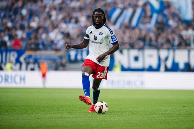 Friendly Match: Hamburger SV vs. FC Copenhagen, October 4, 2026; Jordan Torunarigha, Hamburger SV, 23; Soccer; Friendly Match: Hamburger SV vs. FC Copenhagen on October 4, 2026, at the Volksparkstadion, Hamburg DFL regulations prohibit any use of photographs as image sequences and or quasi-video Copyright: xBEAUTIFULxSPORTS Tonhäuserx