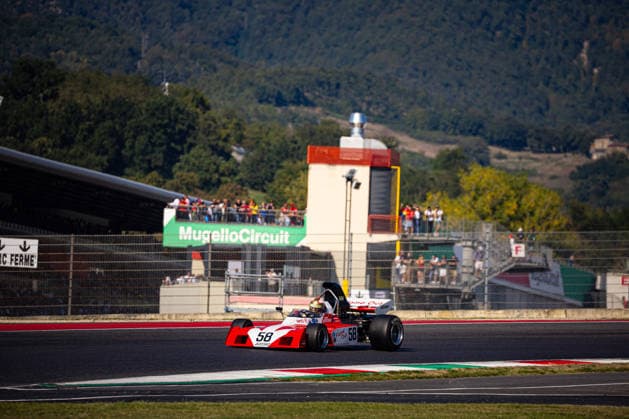 IPA89306976 - Masters Racing Legends class car, during the Historic Italian Grand Prix, Mugello (FI), October 2–4, 2026.  Copyright: xFedericoxBasile IPAxSportx xx IPA89306976
