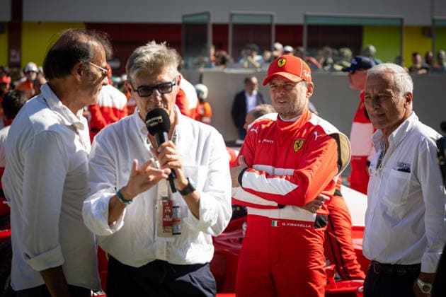 IPA89306771 - GIANCARLO FISICHELLA, Emanuele Pirro, and Riccardo Patrese during the Historic Italian Grand Prix, Mugello (FI), October 2–4, 2026. Copyright: xFedericoxBasile IPAxSportx xx IPA89306771