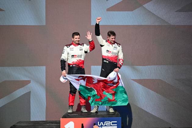 FIA WRC, Motorsport Rallye, WM 2026: Rally Italia Sardegna - Day 4 Elfyn Evans (GBR) and Scott Martin (GBR) become the new WRC champions during the FIA WRC RALLY ITALIA SARDEGNA in Alghero, Italy on 1-4 October, 2026. Alghero Sardinia Italy Copyright: xFedericoxManonix originalFilename:manoni-notitle261004_npFMZ