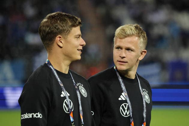 October 4, 2026, Soccer, Men s, 2027 UEFA Nations League, Greece vs. Germany, Finn Dahmen (Germany), Jonathan Burkardt (Germany), Thessaloniki, Toumba Stadium, Thessaloniki, Greece, GRE Copyright: xSebastianxBachx