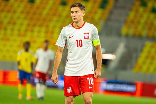 Tomasz Pienko seen during U21, U 21 U 21 U 21 2027 EURO Qualifying, EM, Europameisterschaft EM, Europameisterschaft EM, Europameisterschaft game between national teams of Poland and Sweden (Kazimierz Koper Ball Raw Images) Katowice Arena Katowice Poland Copyright: xKazimierzxKoperx KAZ_POLvSWEu21-22