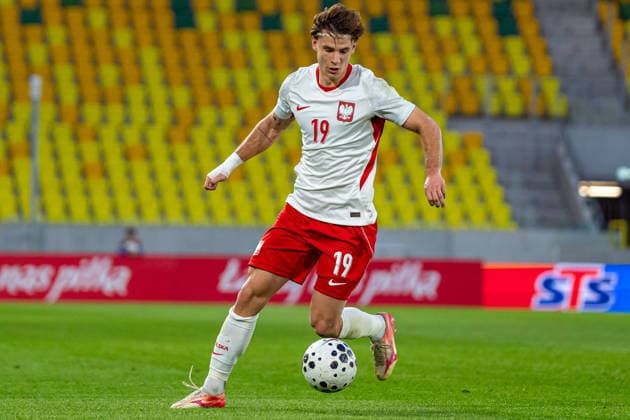 Marcel Krajewski seen during U21, U 21 U 21 U 21 2027 EURO Qualifying, EM, Europameisterschaft EM, Europameisterschaft EM, Europameisterschaft game between national teams of Poland and Sweden (Kazimierz Koper Ball Raw Images) Katowice Arena Katowice Poland Copyright: xKazimierzxKoperx KAZ_POLvSWEu21-45