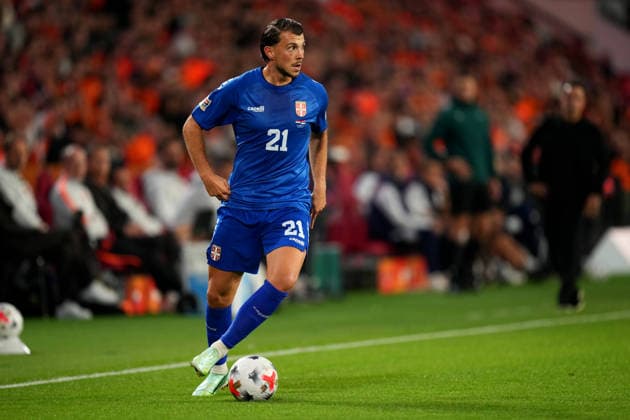 UEFA Nations League: The Netherlands v Serbia Eindhoven - Lazar Samardzic of Serbia dribbles during the league phase matchday 4 competition round of the 2026 2027 UEFA Nations League season. The match is set between The Netherlands and Serbia at Philips Stadion on 4 October 2026 in Eindhoven, Netherlands. (Hero Images Yannick Verhoeven) Copyright: xYannickxVerhoevenx
