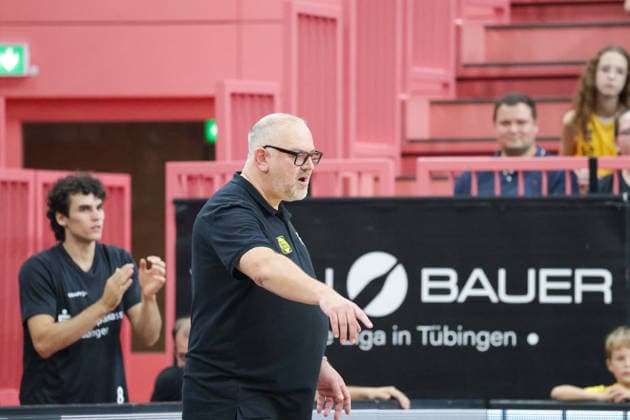 Felix Banobre Carballo, Head Coach, Tigers Tübingen, GER, Tigers Tübingen vs. Nuremberg Falcons, Basketball, ProA, Matchday 3, 2026–2027 Season, October 4, 2026, GER, Tigers Tübingen vs. Nuremberg Falcons, Basketball, ProA, Matchday 3, 2026–2027 Season, October 4, 2026, Tigers Tübingen Copyright: xEibner-Pressefoto KirstenxJaegerx