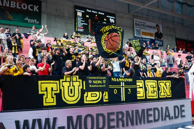Fan Section, GER, Tigers Tübingen vs. Nuremberg Falcons, Basketball, ProA, Matchday 3, 2026–2027 Season, October 4, 2026, GER, Tigers Tübingen vs. Nuremberg Falcons, Basketball, ProA, Matchday 3, 2026–2027 Season, October 4, 2026, Tigers Tübingen Copyright: xEibner-Pressefoto KirstenxJaegerx