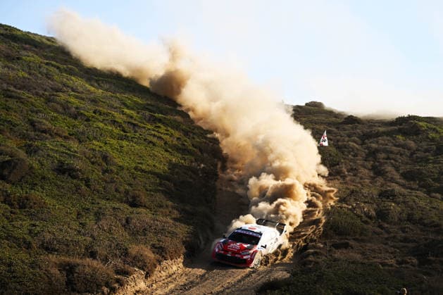 IPA89309010 - ,Driver Takamoto Katsuta and co-driver Aaron Johnston of Team Toyota Gazoo Racing WRT, driving a Toyota GR Yaris Rally1, faced their fourth day of competition during the FIA World Rally Championship WRC, Motorsport Rallye, WM Rally Italia Sardegna 2026 on October 4 in Alghero, Sardinia, Italy Copyright: xLucaxBarsali IPAxSportx xx IPA89309010