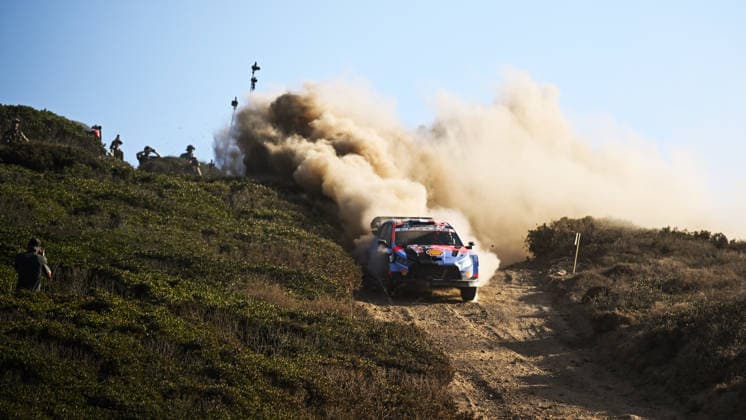 IPA89309015 - ,Driver Adrien Fourmaux and Co-Driver Alexandre Coria of the Hyundai Shell Mobis World Rally Team, driving the Hyundai i20 N Rally1, face the fourth day of racing during the FIA World Rally Championship WRC, Motorsport Rallye, WM Rally Italia Sardegna 2026 on October 4 in Alghero, Sardinia, Italy Copyright: xLucaxBarsali IPAxSportx xx IPA89309015
