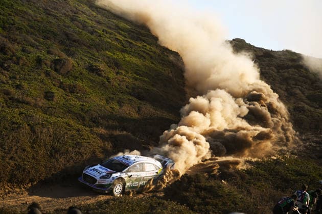 IPA89309018 - 95 Jon Armstrong and co-driver Shane Byrne of the M Ford World Rally Team, driving the Ford Puma Rally1, are in 4th place on the fourth day of the race during the 2026 FIA World Rally Championship WRC, Motorsport Rallye, WM Rally Italia Sardegna on October 4 in Alghero, Sardinia, Italy Copyright: xLucaxBarsali IPAxSportx xx IPA89309018