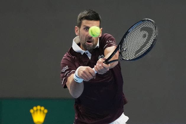 (261004) -- BEIJING, Oct. 4, 2026 -- Novak Djokovic competes during the men s singles quarterfinal match between Alexander Zverev of Germany and Novak Djokovic of Serbia at 2026 China Open tennis tournament in Beijing, China, Oct. 4, 2026. ) (SP)CHINA-BEIJING-TENNIS-CHINA OPEN-MEN S SINGLES(CN) JuxHuanzong