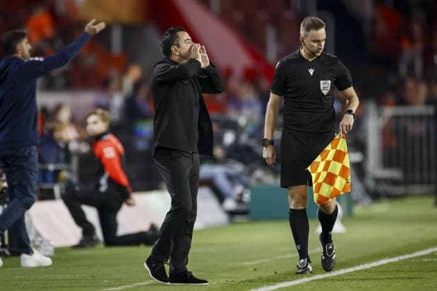 EINDHOVEN - Netherlands coach Xavi Hernandez during the UEFA Nations League match between the Netherlands and Serbia at the Philips Stadium on October 4, 2026 in Eindhoven, the Netherlands. KOEN VAN WEEL ANP xVIxANPxSportx xxANPxIVx 571522041 originalFilename: 571522041