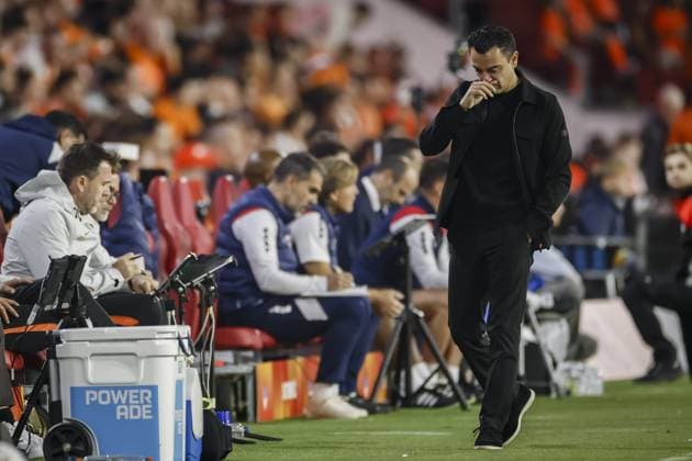 EINDHOVEN - Netherlands coach Xavi Hernandez during the UEFA Nations League match between the Netherlands and Serbia at the Philips Stadium on October 4, 2026 in Eindhoven, the Netherlands. KOEN VAN WEEL ANP xVIxANPxSportx xxANPxIVx 571522048 originalFilename: 571522048