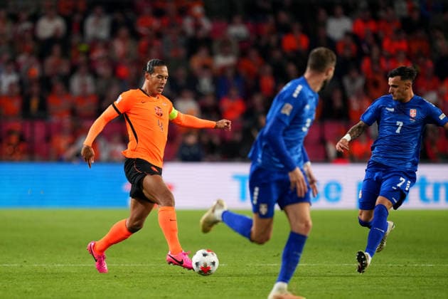 UEFA Nations League: The Netherlands v Serbia Eindhoven - Virgil van Dijk of The Netherlands dribbles during the league phase matchday 4 competition round of the 2026 2027 UEFA Nations League season. The match is set between The Netherlands and Serbia at Philips Stadion on 4 October 2026 in Eindhoven, Netherlands. (Hero Images Yannick Verhoeven) Copyright: xYannickxVerhoevenx