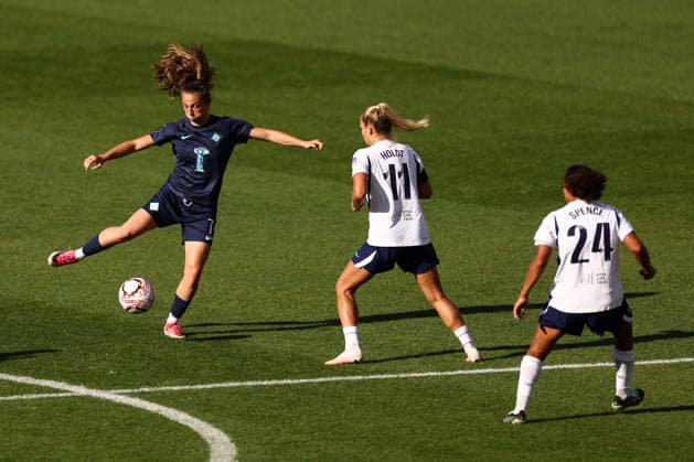 Tottenham Hotspur gegen London City Lionesses, 4. Oktober 2026, London Women’s Super League – Tottenham Hotspur gegen London City Lionesses – Lucia Corrales von den London City Lionesses – Foto: Jacques Feeney – Offside, London, Großbritannien  Copyright: xJacquesxFeeneyx xOffsidexOffside