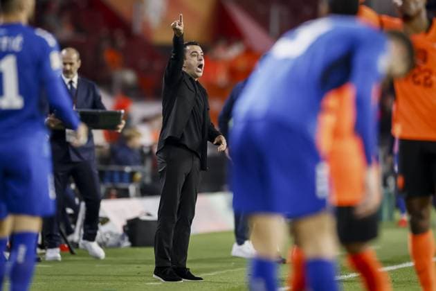 EINDHOVEN - Netherlands coach Xavi Hernandez during the UEFA Nations League match between the Netherlands and Serbia at the Philips Stadium on October 4, 2026 in Eindhoven, the Netherlands. KOEN VAN WEEL ANP xVIxANPxSportx xxANPxIVx 571527014 originalFilename: 571527014
