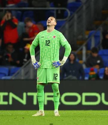 Danny Ward of Wales shows a look of dejection at full time Wales v Denmark, UEFA Nations League, Football, Cardiff City Stadium, Cardiff, UK - 04 Oct 2026Cardiff Cardiff City Stadium United Kingdom  Copyright: xKieranxMcManus Shutterstockx 17185536ao