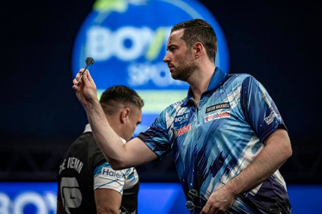 RECORD DATE NOT STATED 4th October 2026; Mattioli Arena, Leicester, England; PDC World Grand Prix Darts, World Grand Prix, Final Day; Luke Humphries in action on the oche his final match against Gerwyn Price GodfreyxPitt