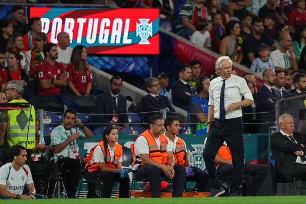 Porto, Portugal, October 4: Portugal s head coach, Jorge Jesus, gestures and gives instructions during the UEFA Nations League 2026–27 League Phase Matchday 4 match between Portugal and Norway at Estádio do Dragão in Porto, Portugal Copyright: HMBxMedia JoaquimxFerreira