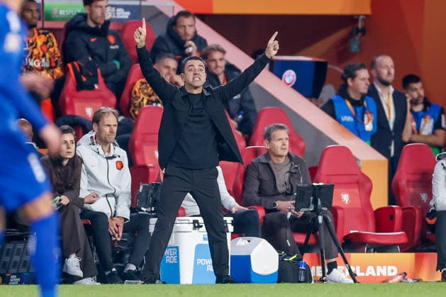 EINDHOVEN, NETHERLANDS - OCTOBER 4: Head Coach Xavi Hernandez of Netherlands coaches his players during the UEFA Nations League 2026 27 Group A2 MD4 match between Netherlands and Serbia at Philips Stadion on October 04, 2026 in Eindhoven, Netherlands.  Copyright: xDijksxMedia MBxMediax