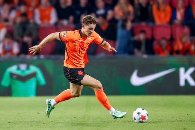 EINDHOVEN, NETHERLANDS - OCTOBER 4: Ruben van Bommel of Netherlands runs with the ball during the UEFA Nations League 2026 27 Group A2 MD4 match between Netherlands and Serbia at Philips Stadion on October 04, 2026 in Eindhoven, Netherlands.  Copyright: xDijksxMedia MBxMediax