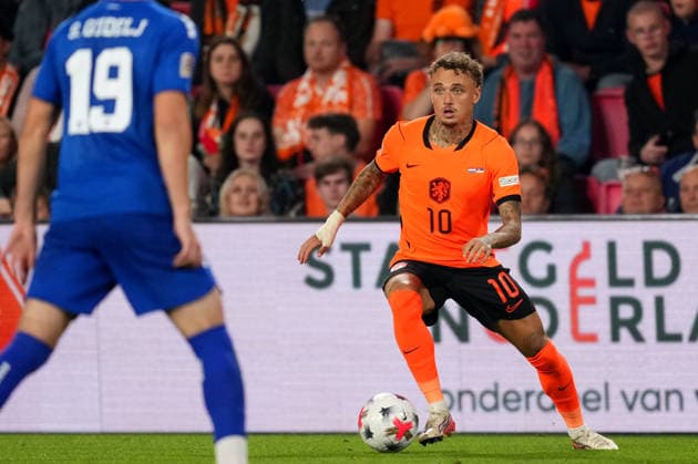 UEFA Nations League: The Netherlands v Serbia Eindhoven - Noa Lang of The Netherlands dribbles during the league phase matchday 4 competition round of the 2026 2027 UEFA Nations League season. The match is set between The Netherlands and Serbia at Philips Stadion on 4 October 2026 in Eindhoven, Netherlands. (Hero Images Yannick Verhoeven) Copyright: xYannickxVerhoevenx