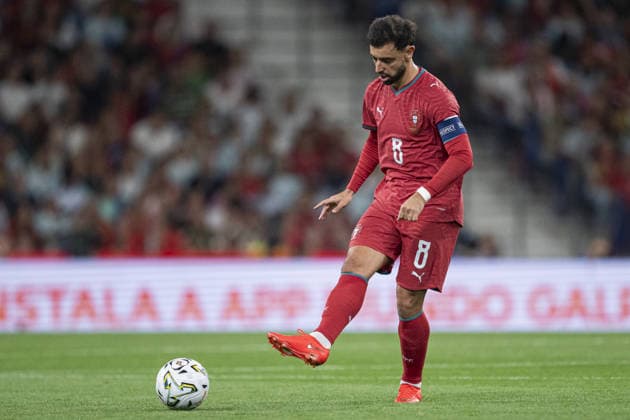 PORTO, PORTUGAL - OCTOBER 4: Bruno Fernandes of Portugal passes the ball during the UEFA Nations League 2026 27 group phase match between Portugal and Norway at Estadio do Dragao on October 4, 2026 in Porto, Portugal (Photo by Pedro Loureiro Sports Press Photo SPP) Copyright: xSportsxPressxPhotox Sportspressphoto_SPR245768