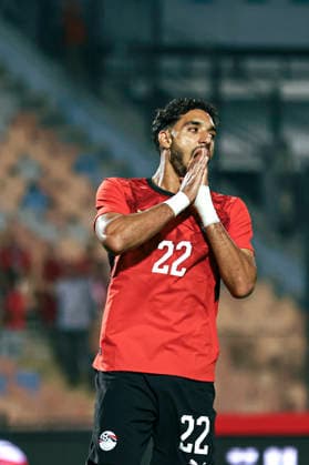 Cairo Egypt South Africa Match Omar Marmoush holds his hands together in gesture at Cairo International Stadium in Cairo, Egypt on October 4, 2026. The International Friendly, Länderspiel, Nationalmannschaft match serves as preparation for both national teams ahead of upcoming regional and continental football competitions. Cairo Cairo Egypt Copyright: xMostafaxElxShahatx